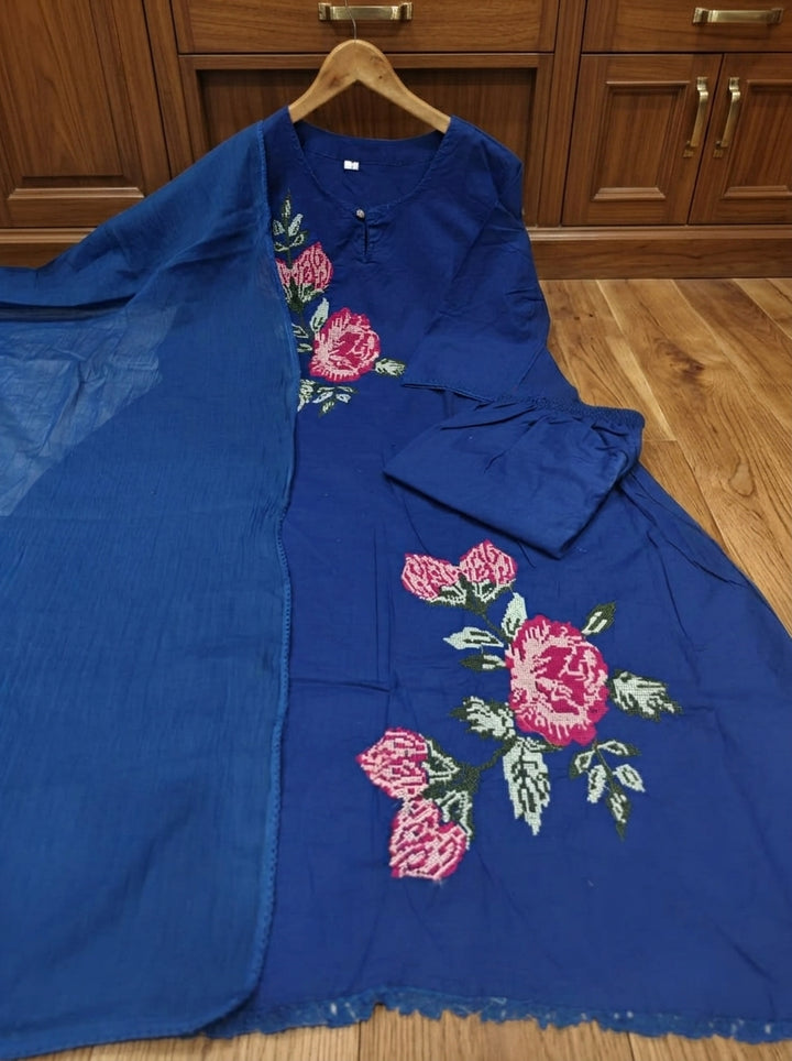Enchanted Meadow Cotton Kurti Set