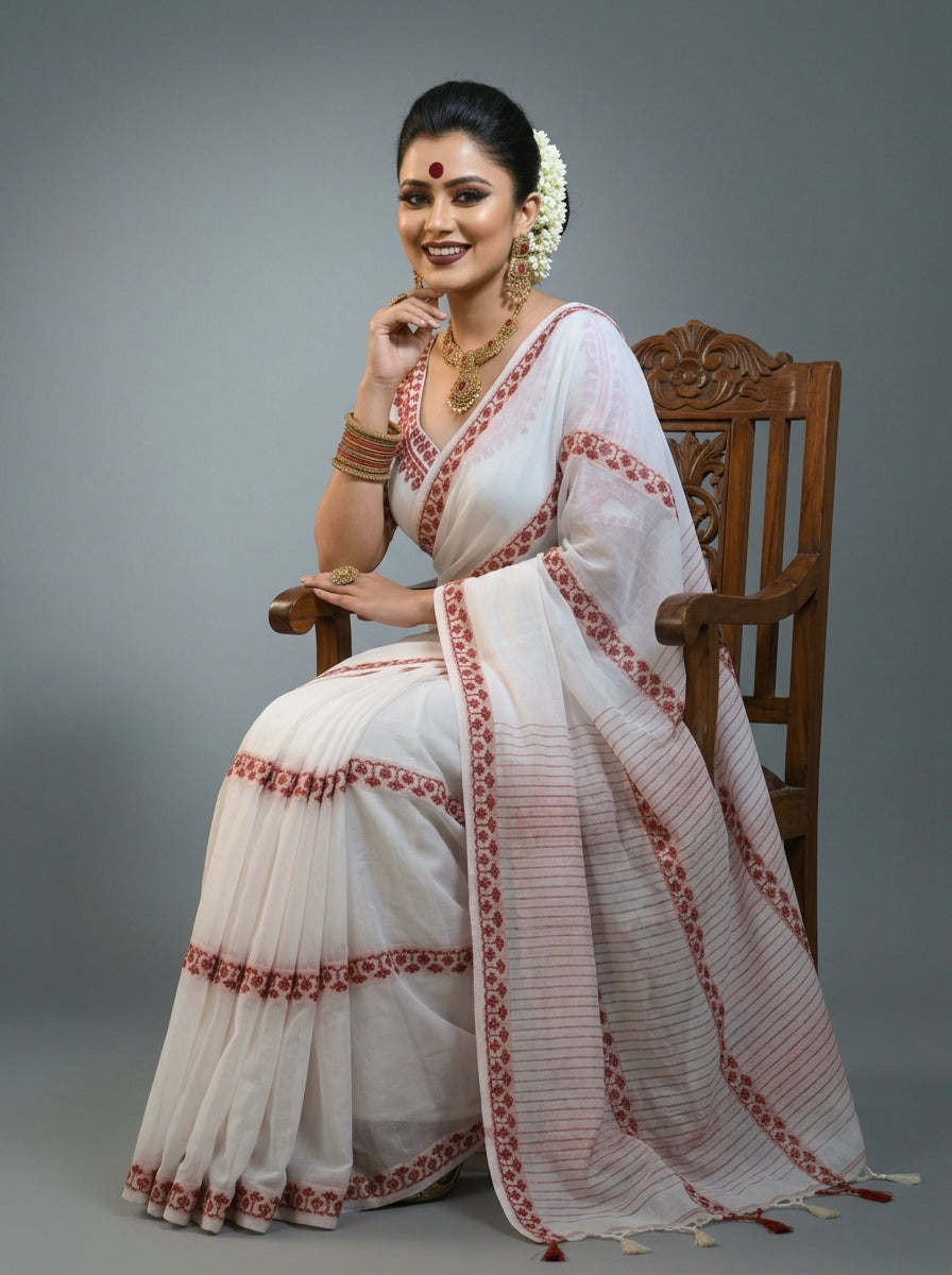 Love in Contrast - Exclusive Cotton Saree
