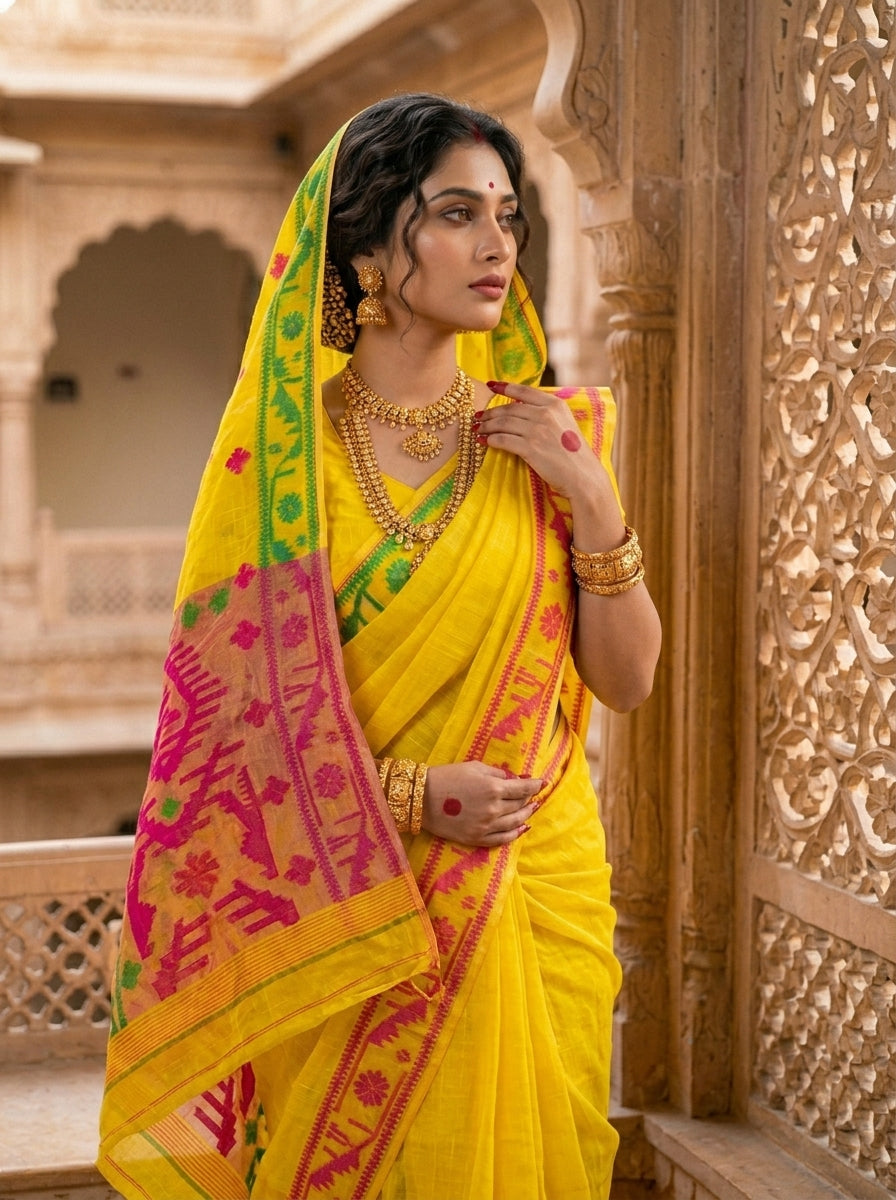ঐতিহ্য (Oitijhyo)  Ganga Jamuna Jamdani Saree