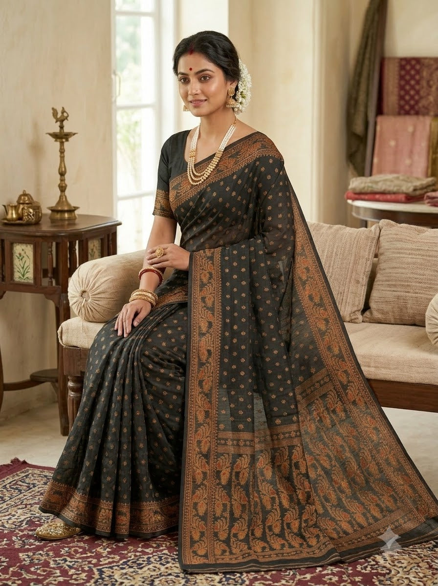 Sharod Shondhya Jamdani Saree