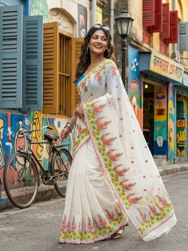 Kota Kween- Kota Saree With Embroidery work