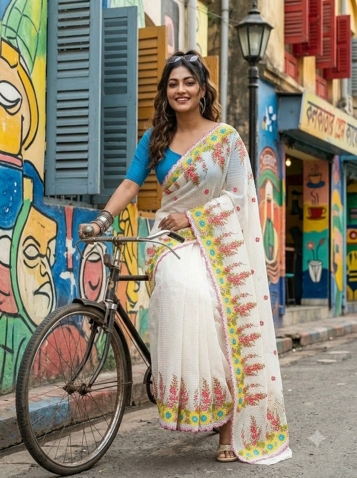 Kota Kween- Kota Saree With Embroidery work