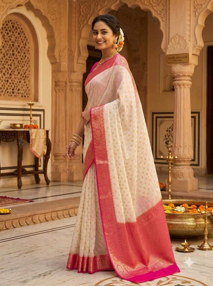 Deepavali Shringar- Banarasi Semi Georgette Soft Silk  Saree