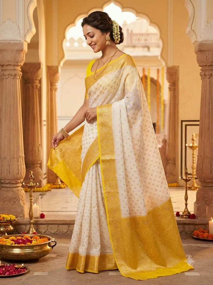 Deepavali Shringar- Banarasi Semi Georgette Soft Silk  Saree
