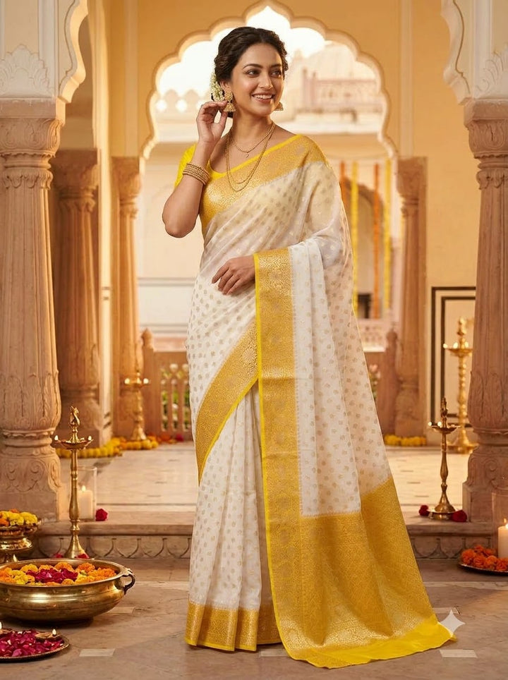 Deepavali Shringar- Banarasi Semi Georgette Soft Silk  Saree
