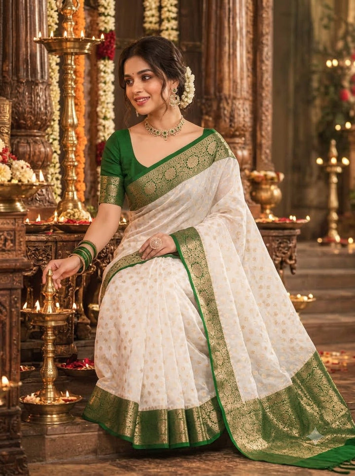 Deepavali Shringar- Banarasi Semi Georgette Soft Silk  Saree