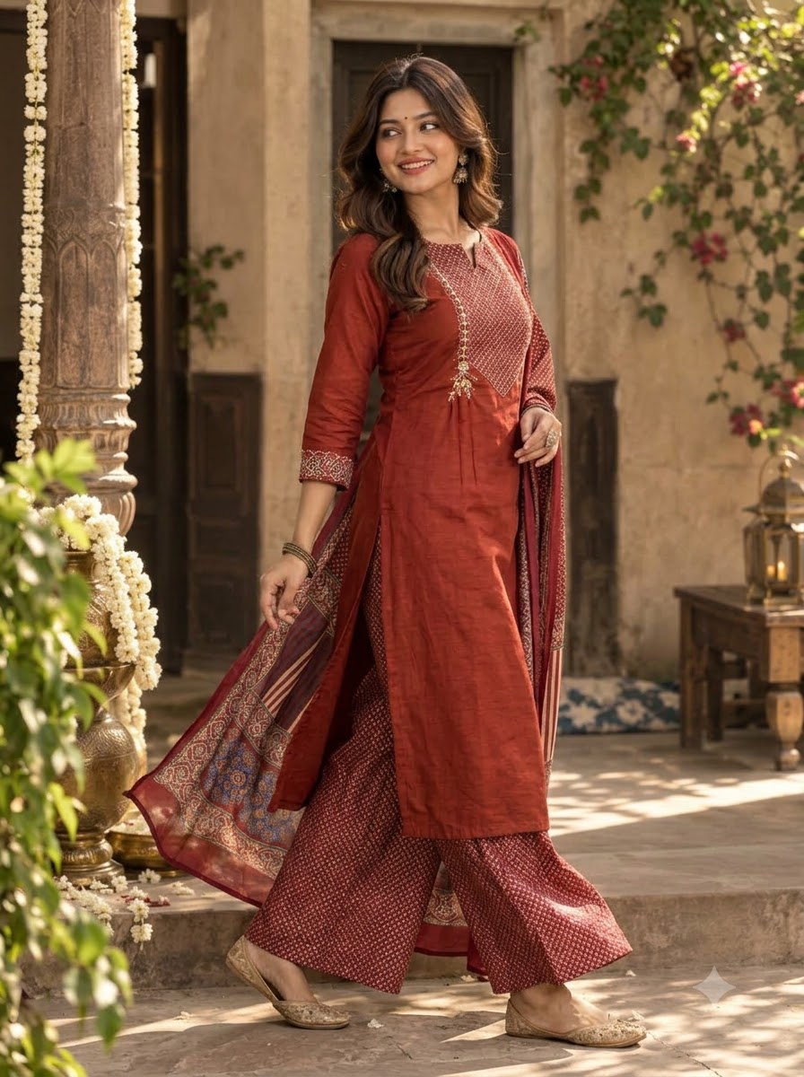 Skywhirl Cotton Kurti Set