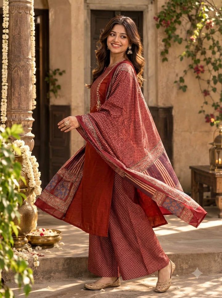 Skywhirl Cotton Kurti Set