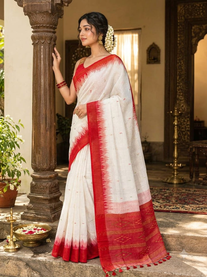 Untamed Passion Handloom Ikkat Saree