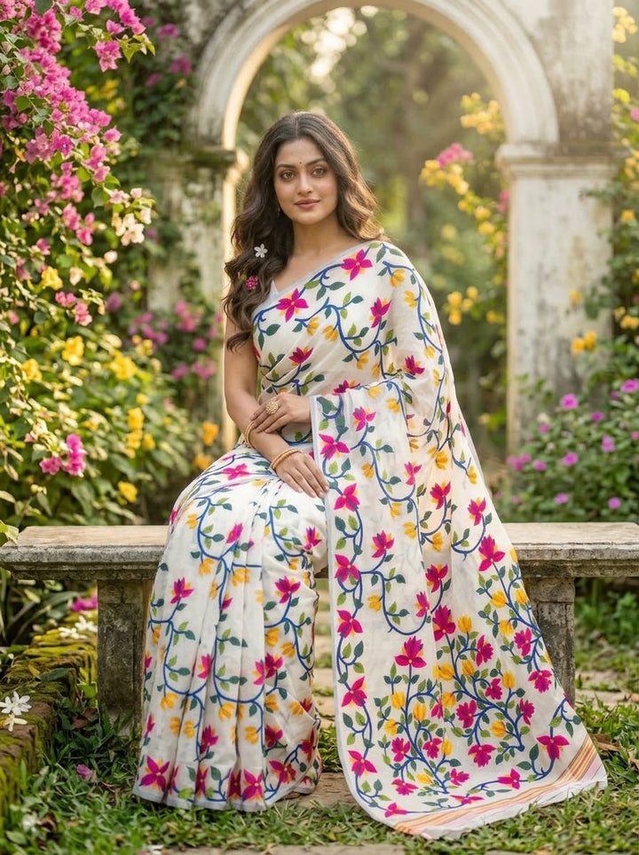 Kusumita (কুসুমিতা) Cotton Silk Saree
