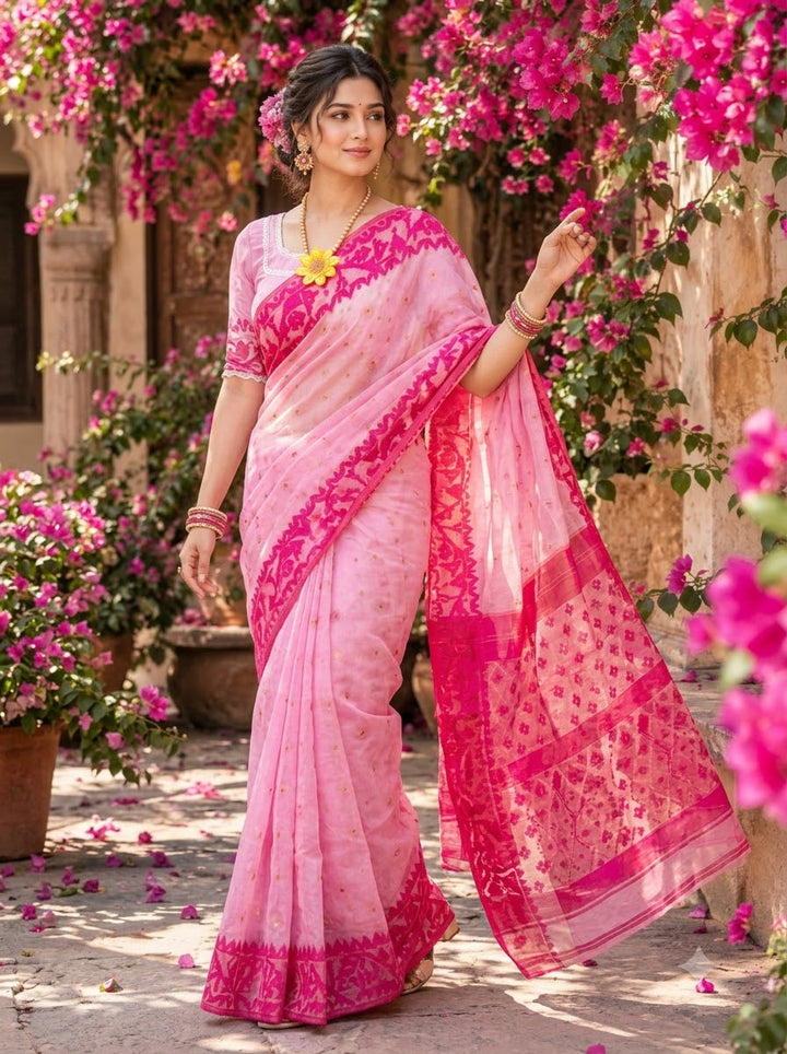 Golapi Golpo Bengal Jamdani Saree