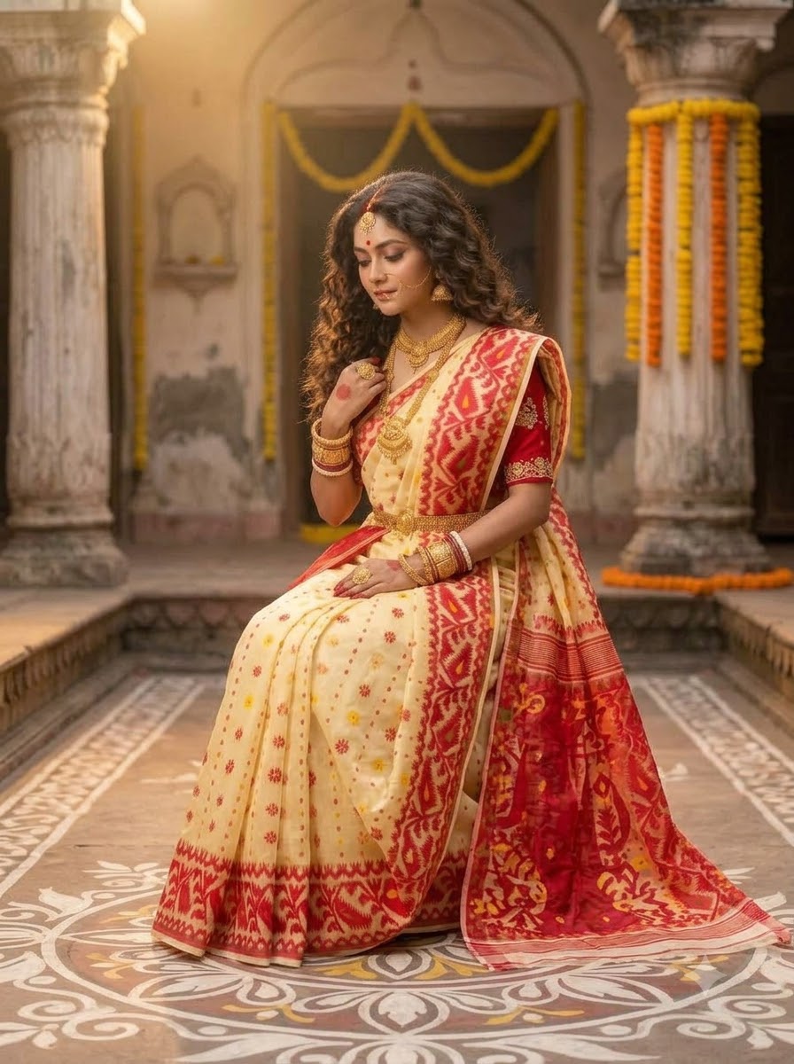 Gouri’s Grace  Jamdani Saree