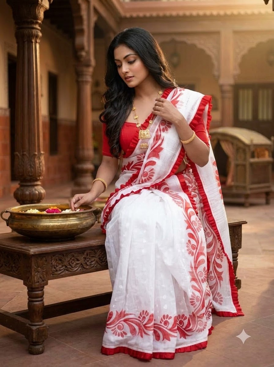 Pushpanjali Special Jamdani Saree