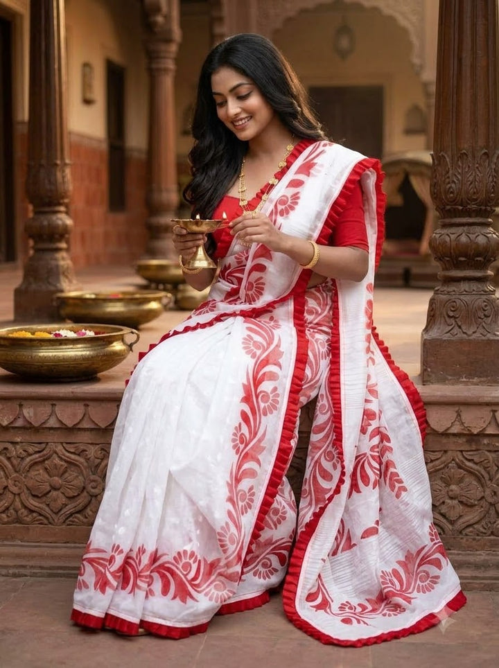 Pushpanjali Special Jamdani Saree