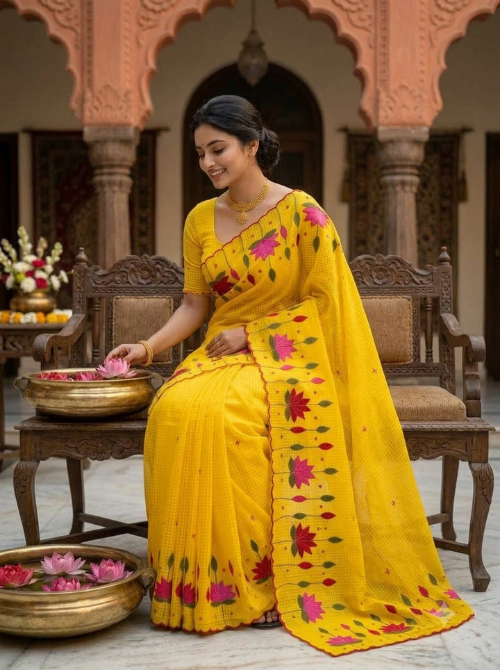 Padyo Pata Kota Applique Saree