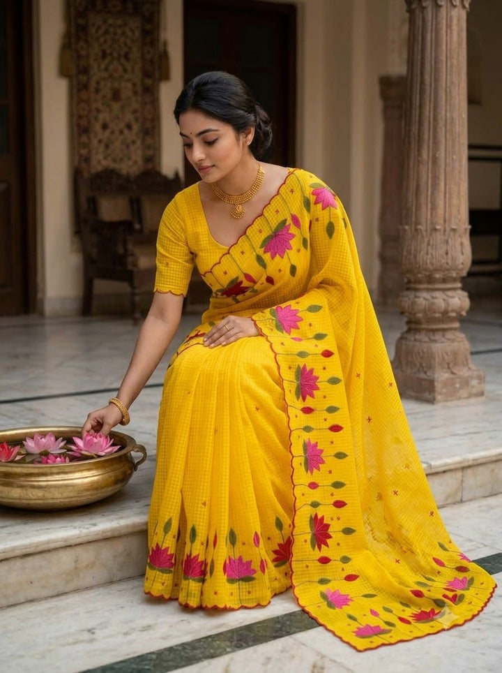 Padyo Pata Kota Applique Saree