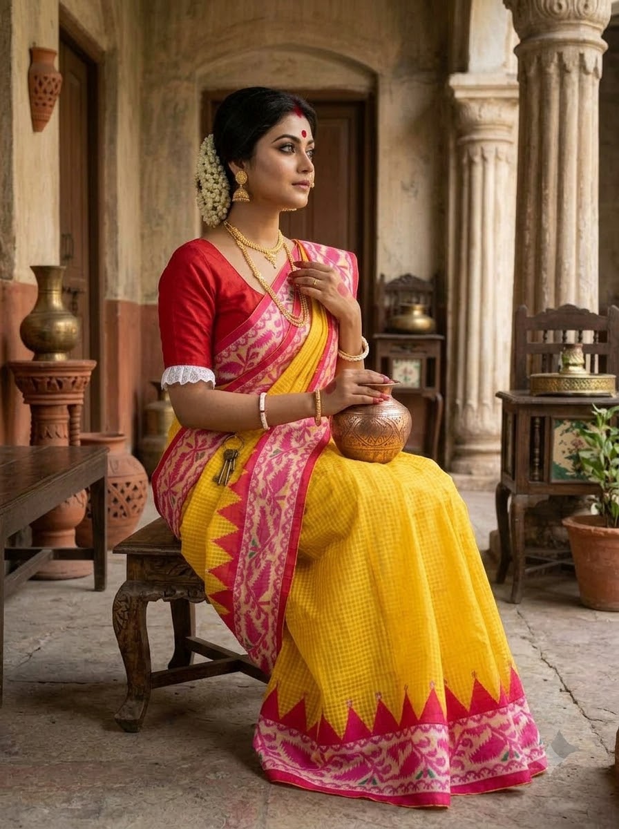 Milon Bela – The Fusion Resham Kota Saree