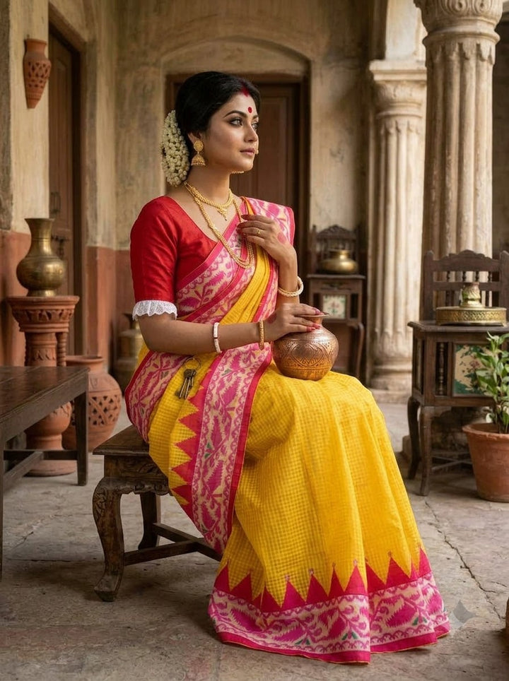 Milon Bela – The Fusion Resham Kota Saree