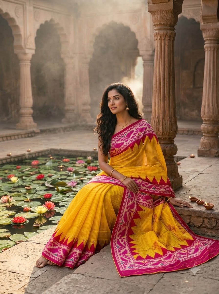 Milon Bela – The Fusion Resham Kota Saree
