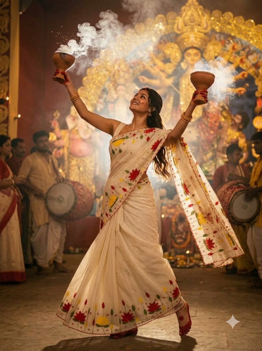 Padyo Pata Kota Applique Saree