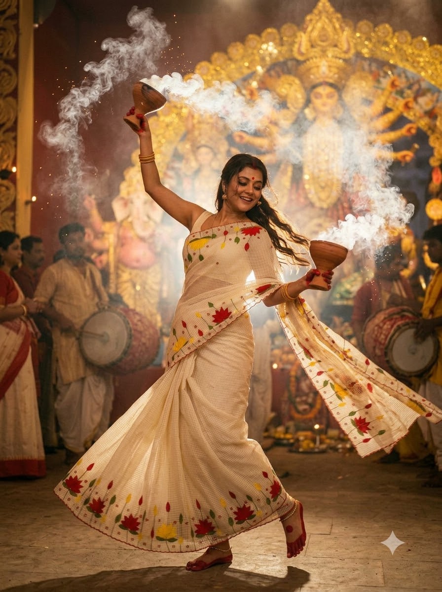 Padyo Pata Kota Applique Saree