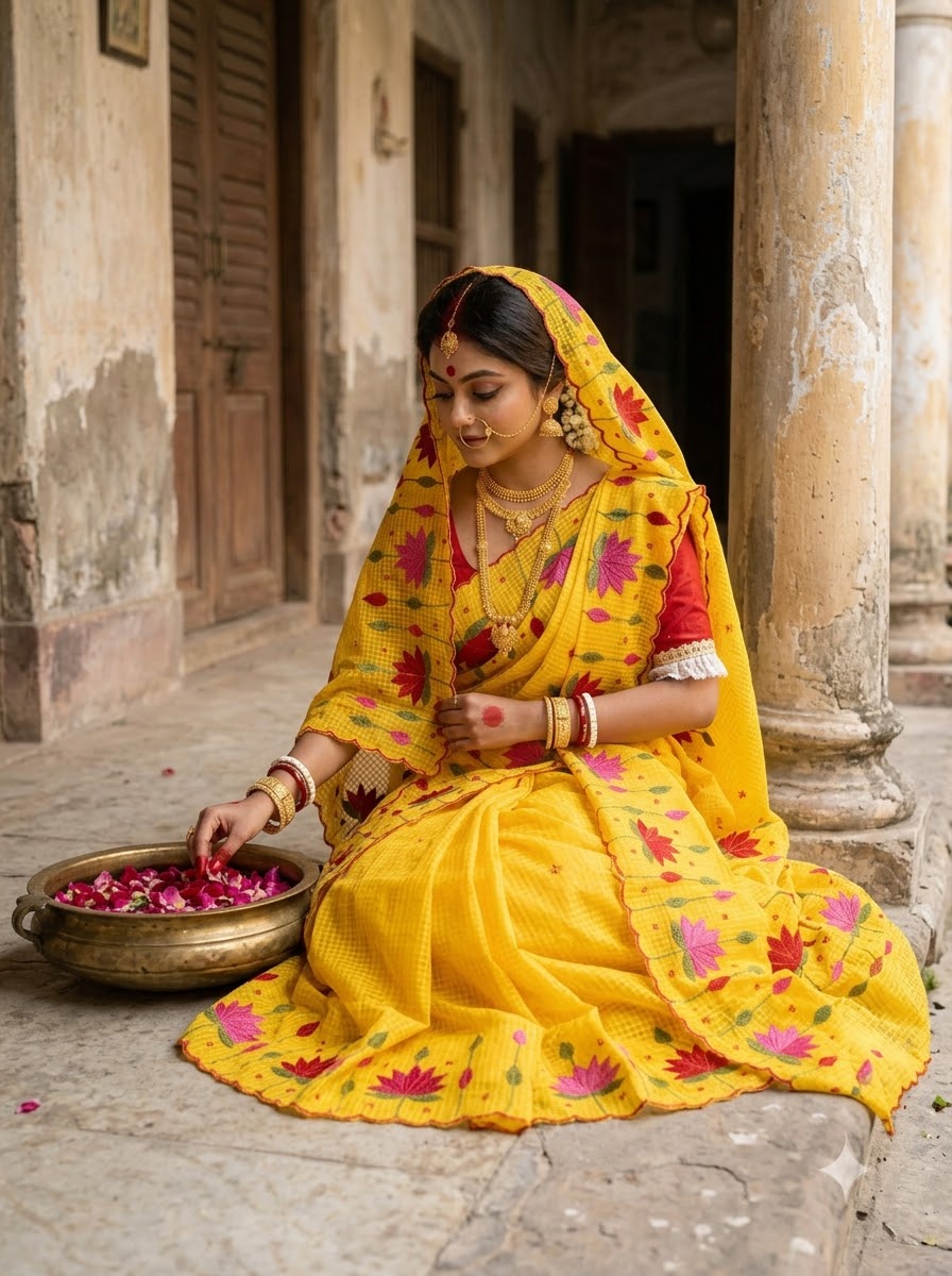 Padyo Pata Kota Applique Saree