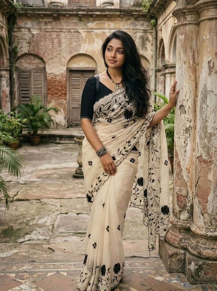 Chandramallika Kota Embroidered Saree