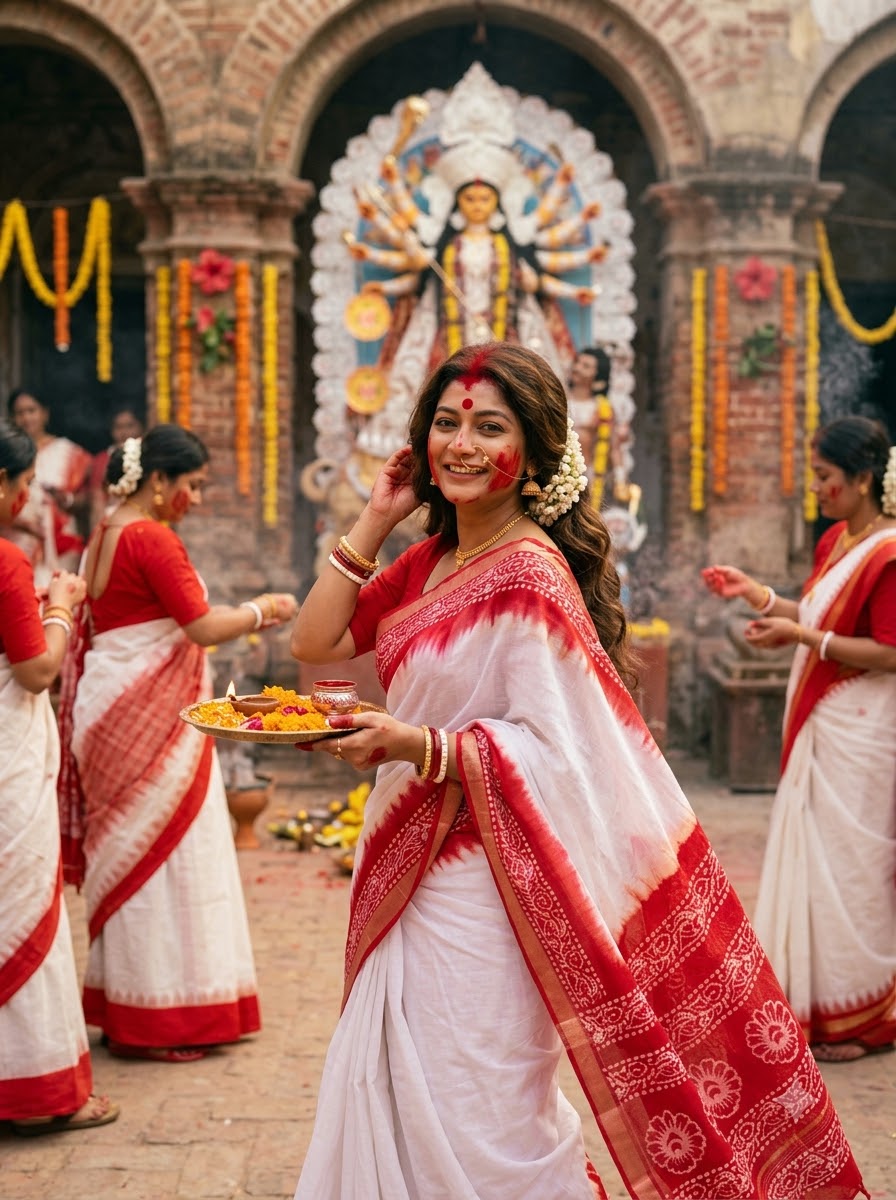 Mrinmoyee (মৃন্ময়ী) Cotton Linen Saree
