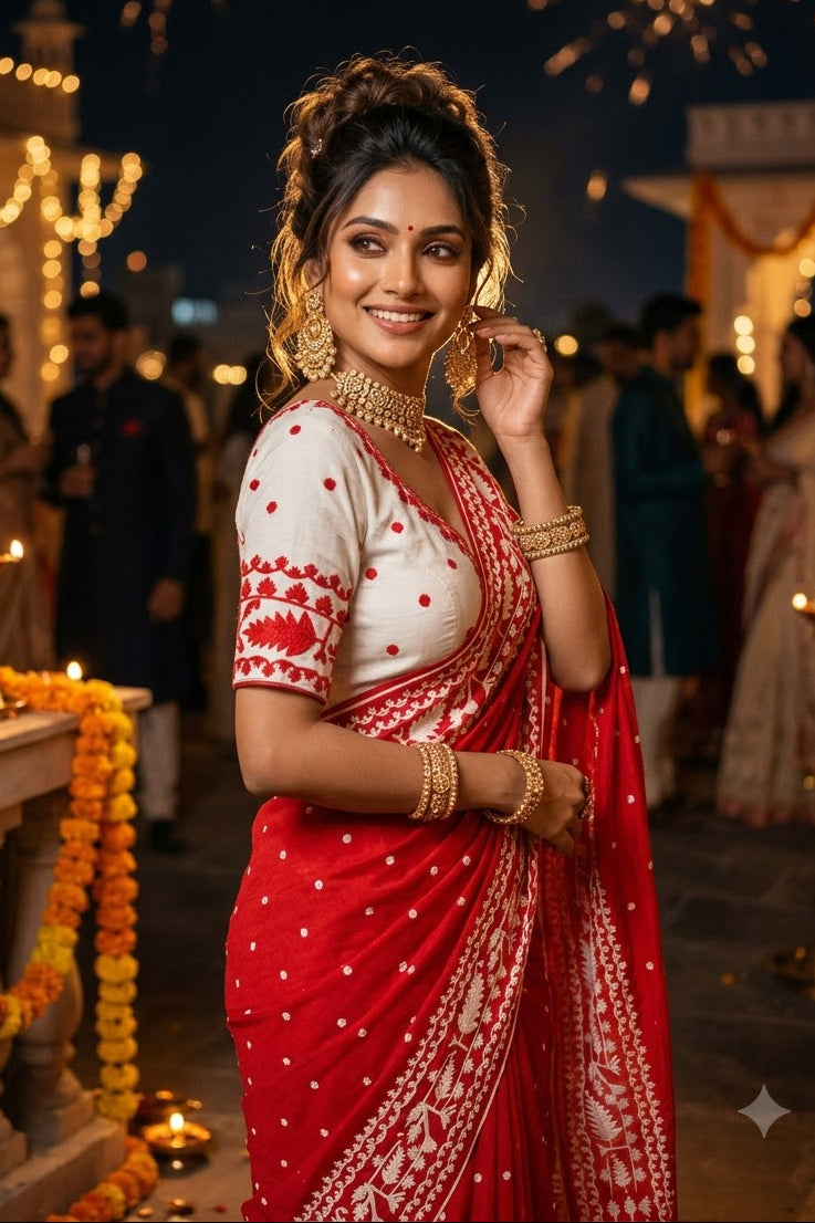 Pavitra -Wedding Collection(Saree With Blouse Combo)