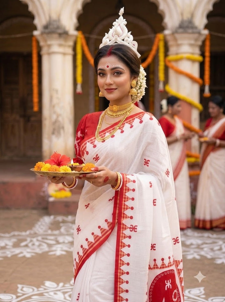 Shubhanjali Sacred Hour Designer Saree Blouse Combo