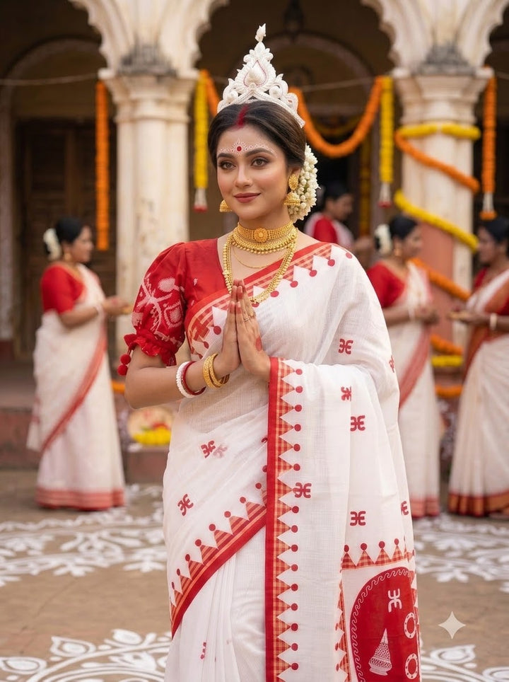 Shubhanjali Sacred Hour Designer Saree Blouse Combo