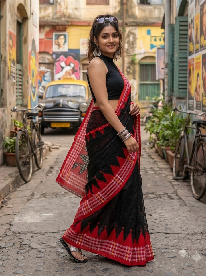 Lok Katha Nakshi Temple Saree