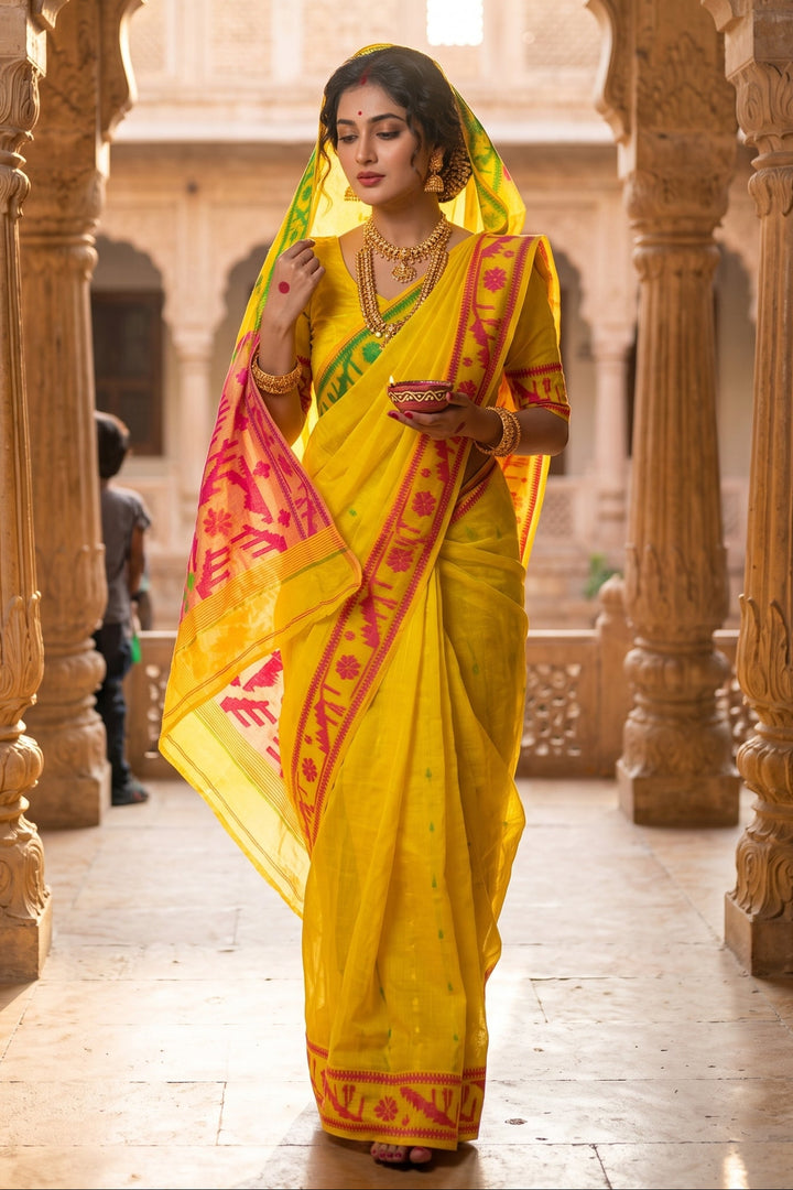 ঐতিহ্য (Oitijhyo)  Ganga Jamuna Jamdani Saree