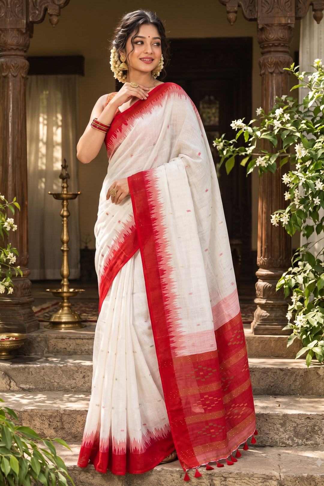 Untamed Passion Handloom Ikkat Saree