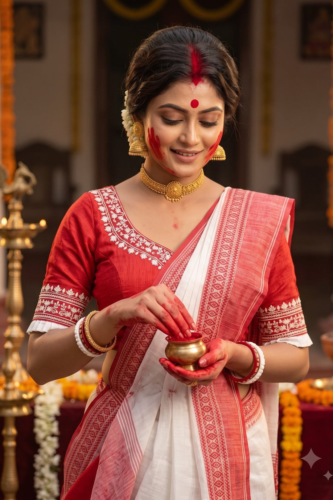 Adya Shakti Sharad Roop — আদ্যাশক্তি শারদরূপ Saree Blouse Combo