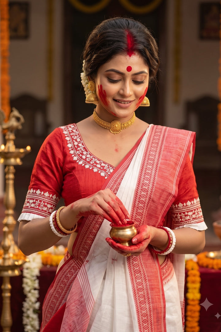 Adya Shakti Sharad Roop — আদ্যাশক্তি শারদরূপ Saree Blouse Combo