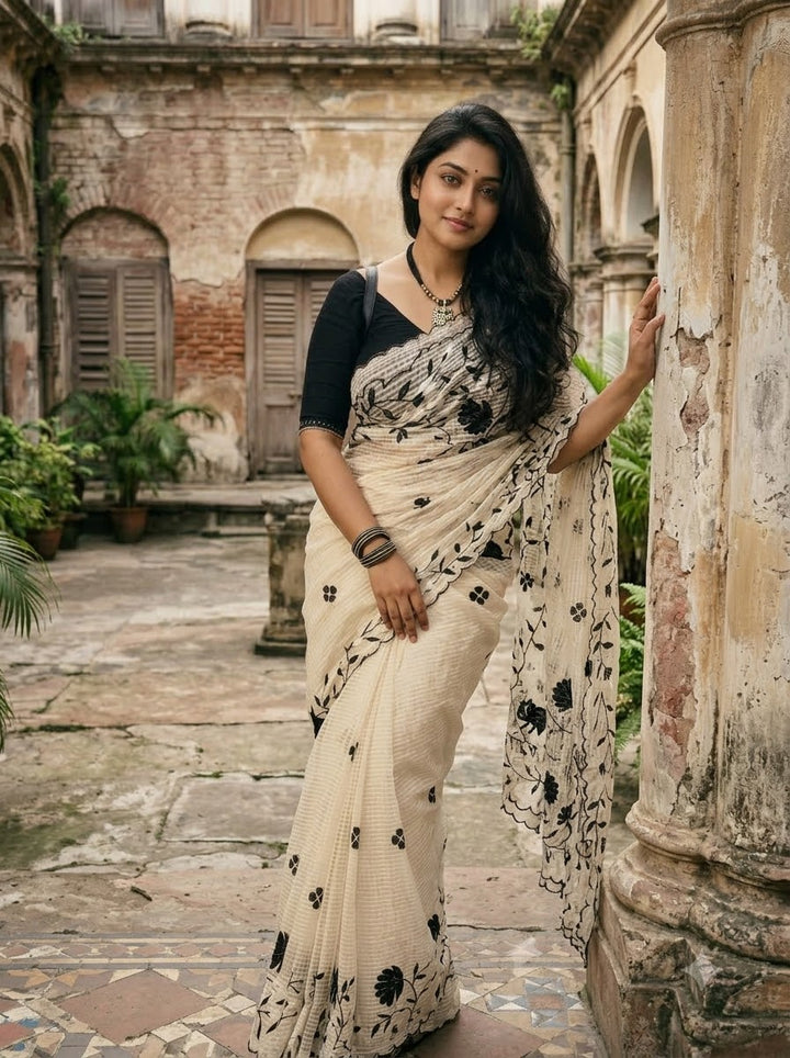 Chandramallika Kota Embroidered Saree