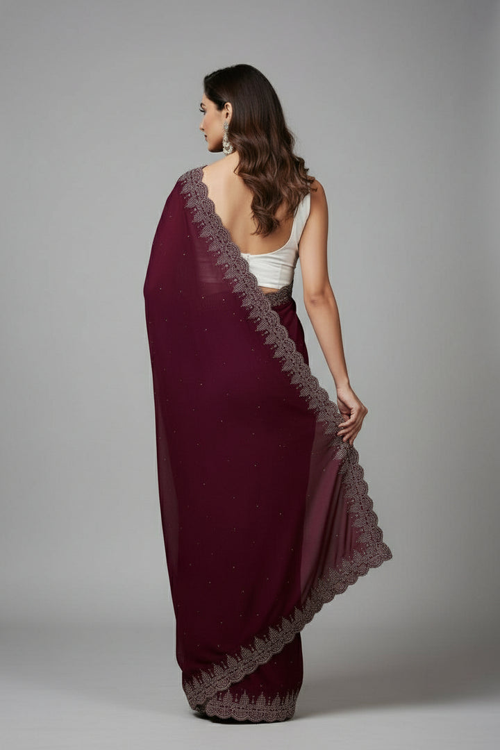 Sparkle with Glamour (Georgette Saree)