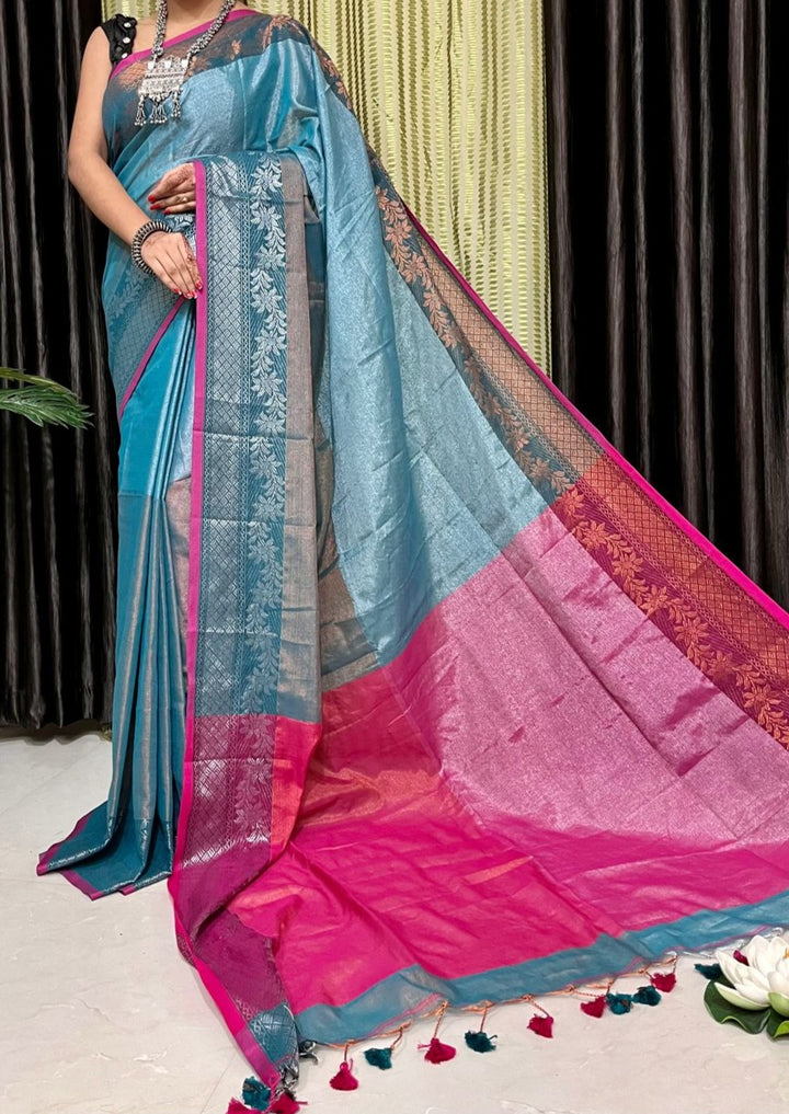 Mystique Tissue Khadi Saree