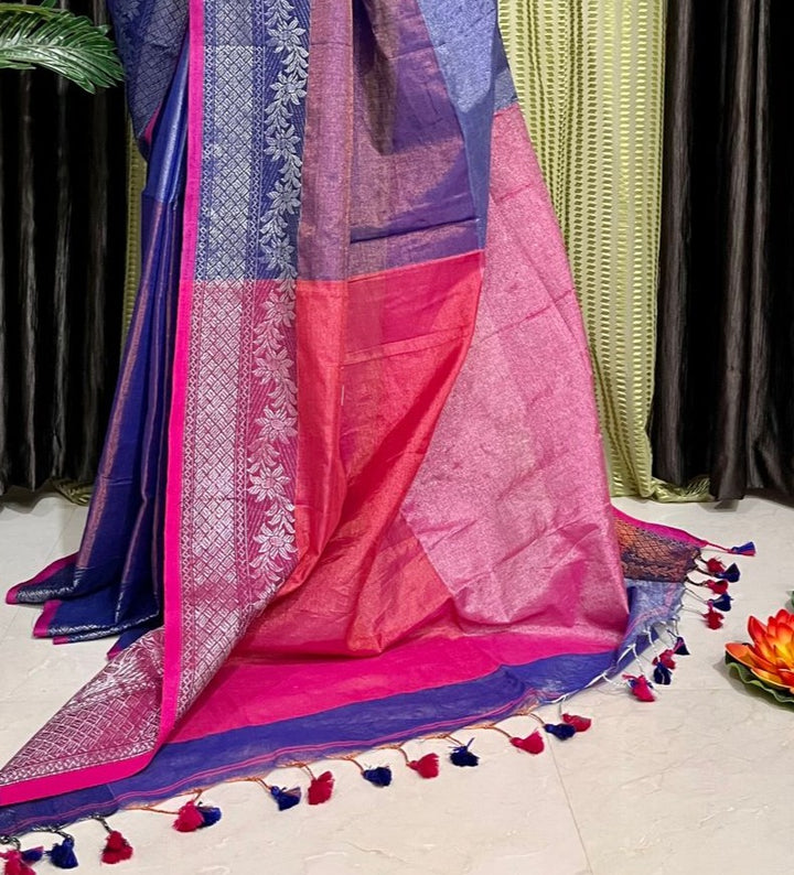 Mystique Tissue Khadi Saree