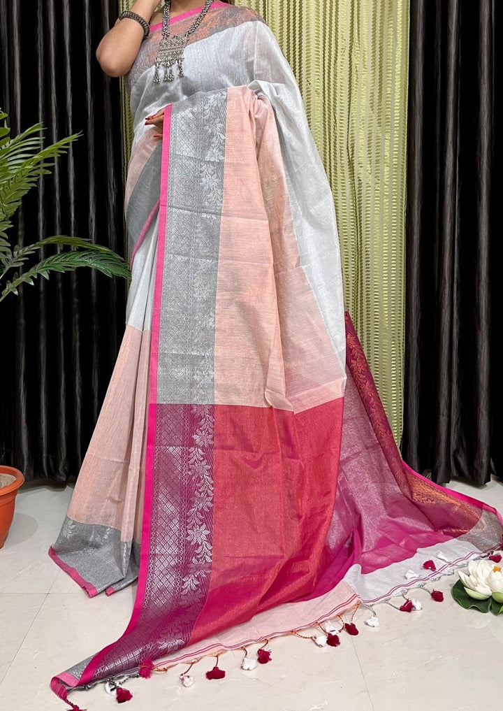 Mystique Tissue Khadi Saree