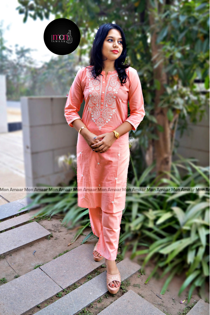 Kurti Days(Chikankari Kurti set)