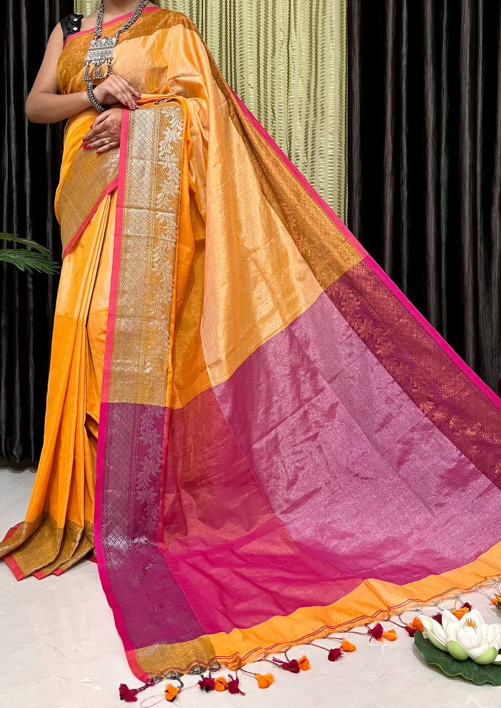 Mystique Tissue Khadi Saree