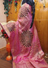 Worth Of A Queen's Crown(Pink Pure Tissue Linen Saree)