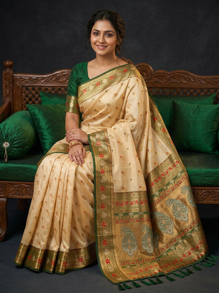 Zarika Semi Tussar Silk Saree
