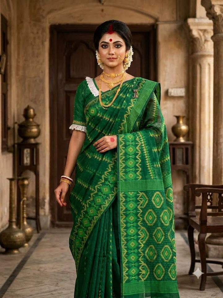 Durga Prabha Premium Zari Jamdani Saree
