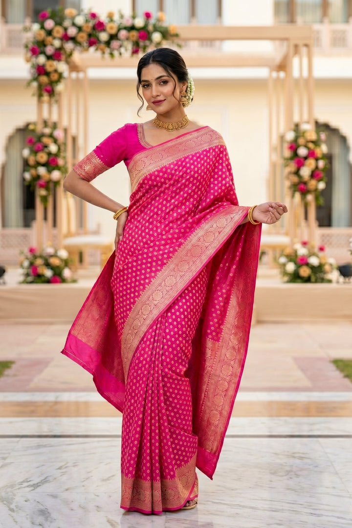 Radiant Bliss -Banarasi Semi Georgette Saree