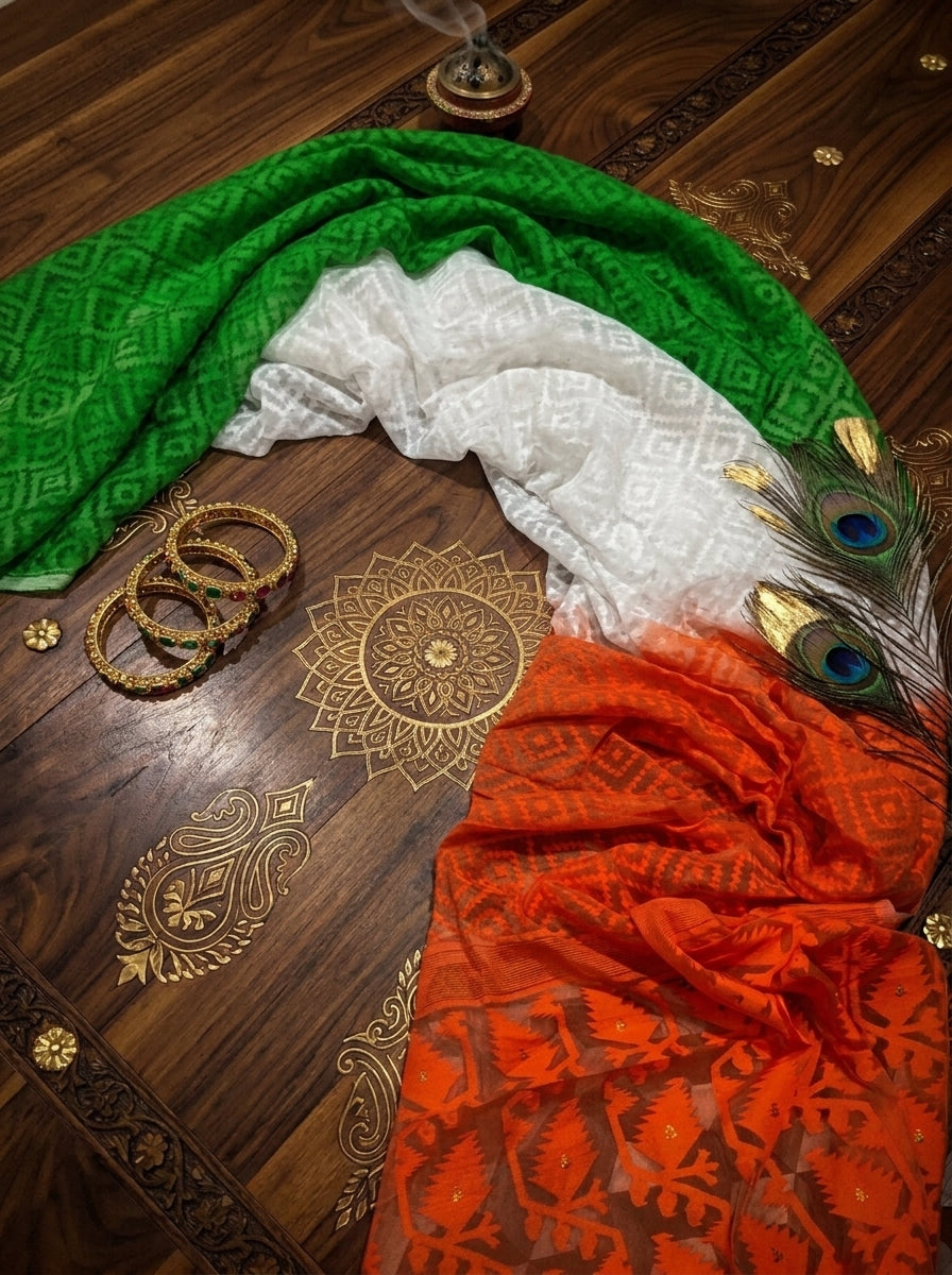 Desher Rong Jamdani Saree