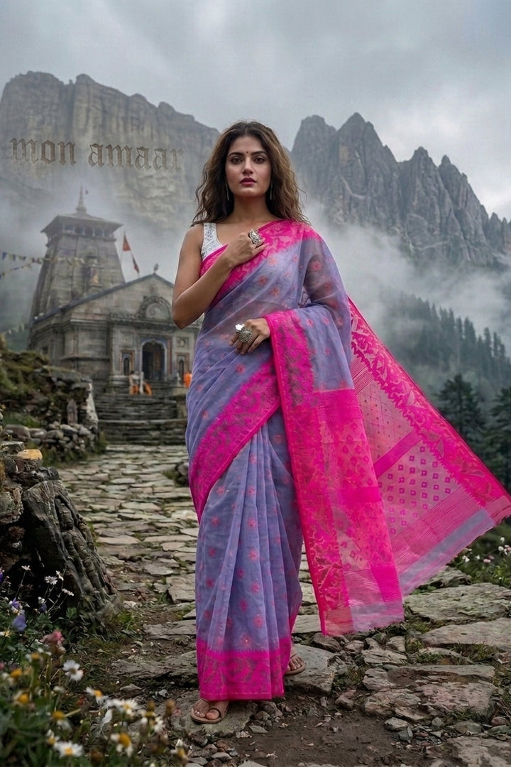 Golapi Golpo Bengal Jamdani Saree