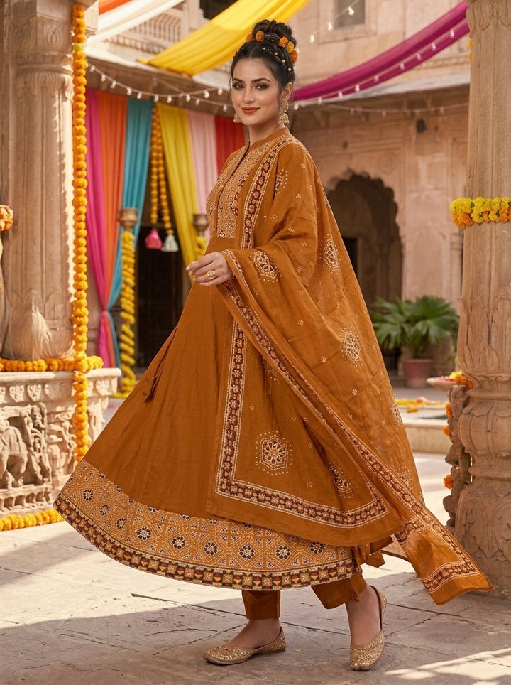 Earthy Elegance Cotton Kurti Set